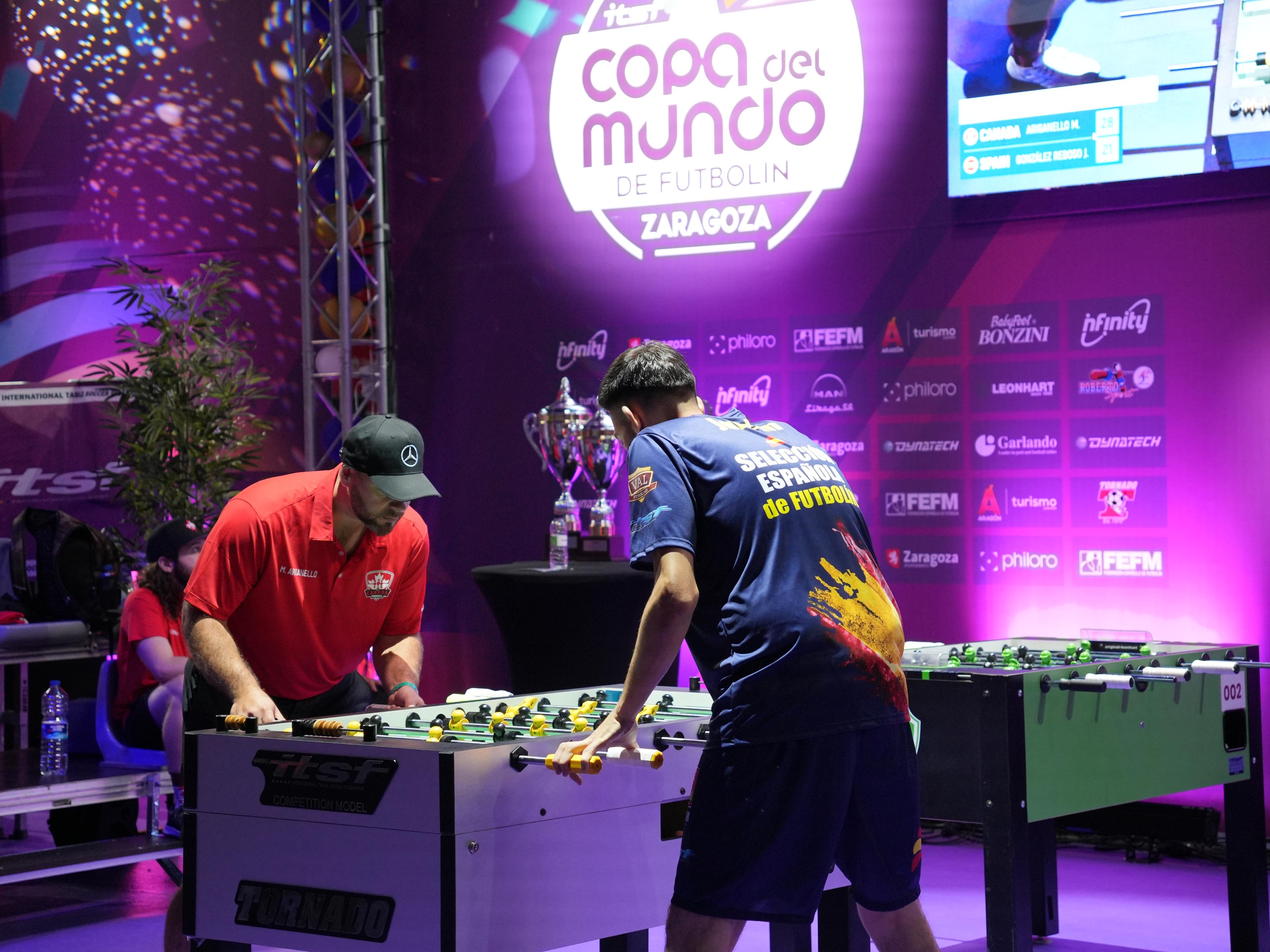 Canada Foosball player competing at the Copa del Mundo de Futbolín in Zaragoza